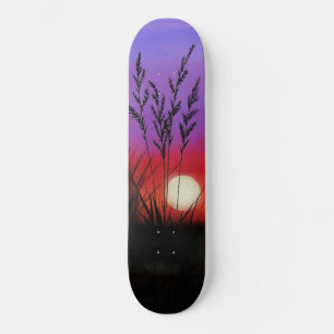 Målarfärg för solnedgång mini skateboard bräda 18,5 cm