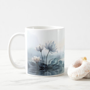 Målarfärg på Lotus Flower Kaffemugg