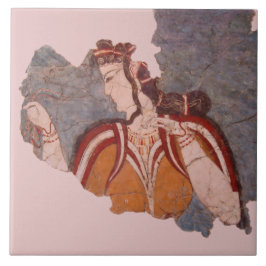 Målarfärg på Minoan Wall Kakelplatta