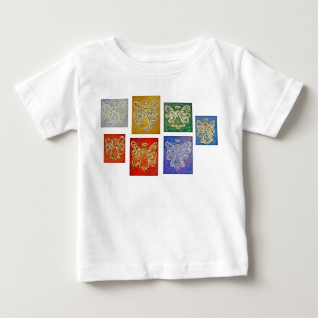 Målarfärg T-shirt i Angel Färg-serien (Dubbla Side (Framsida)