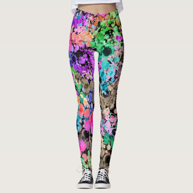 Målarfärgssprut Strumpbyxor Leggings (Framsida)