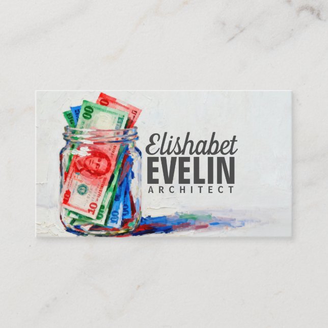 Målarglasburk fylld A87 Visitkort (Framsida)