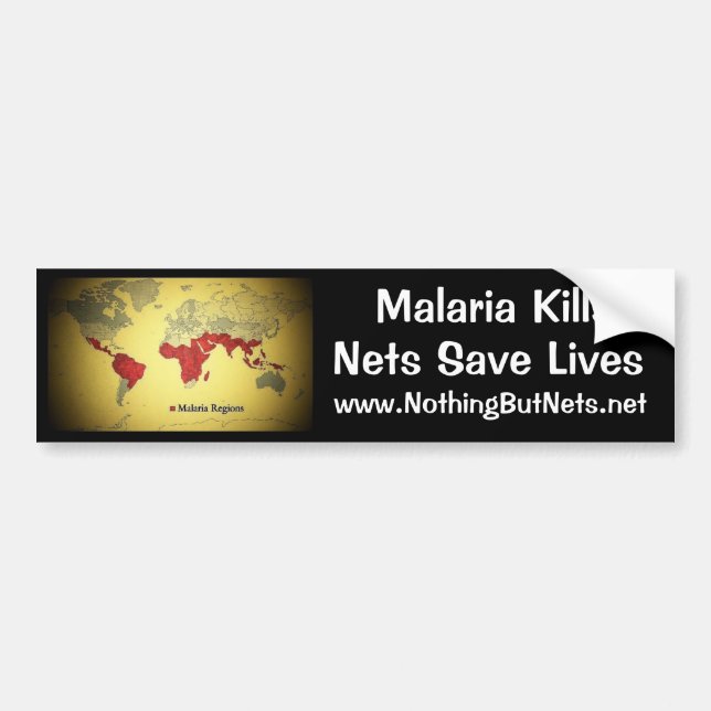 Malaria Dödas, Nät Räddar Liv Bildekal (Framsidan)