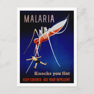 Malaria Dödas Vykort