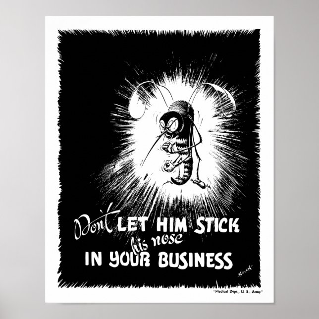 Malaria Mosquito - WW2 Poster (Framsidan)