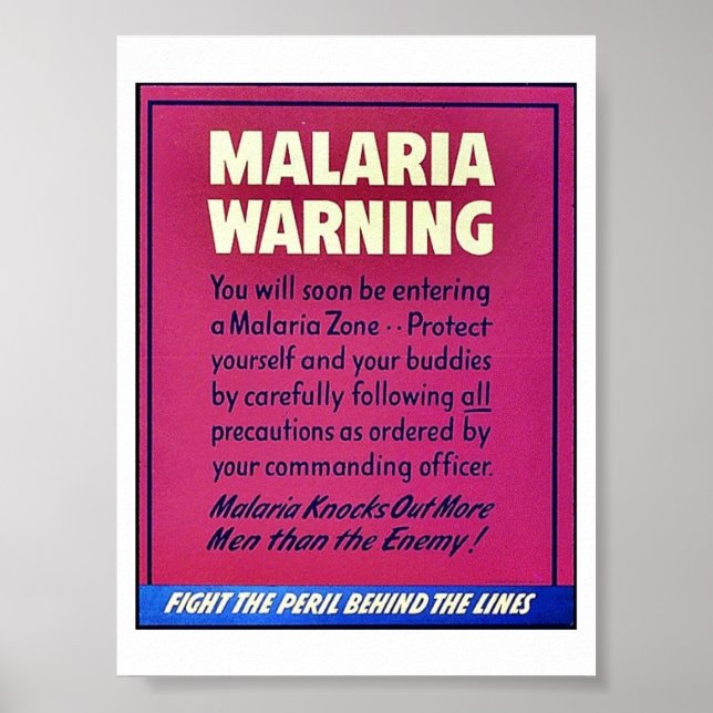 Malaria Warning Poster (Framsidan)