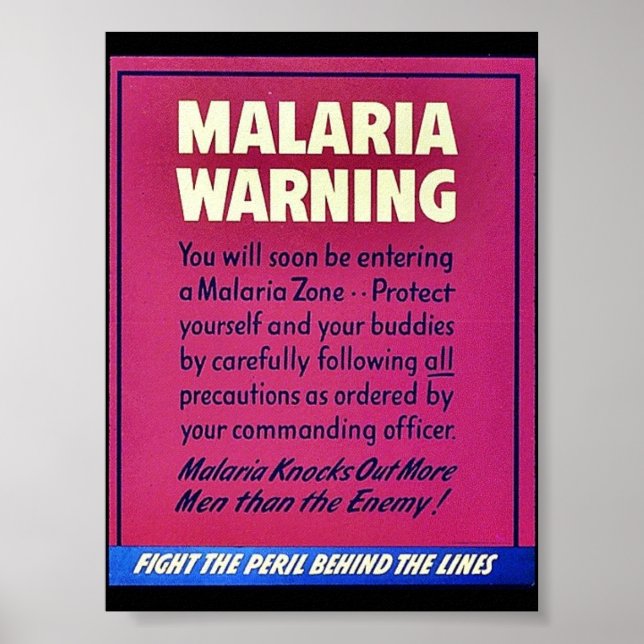 Malaria Warning Poster (Framsidan)