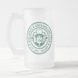 Malarkey & Shenanigans Ölkлуб St. Patrick's Day Frostat Ölglas