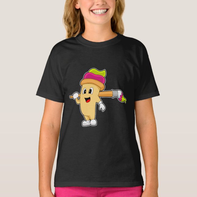 Målarpensel för söndagsskick t shirt (Framsida)