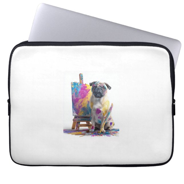 Målarpug � Abstrakt konst hund Laptop Fodral (Framsidan)