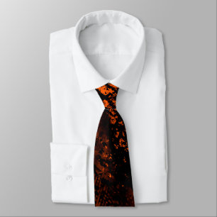 Målarstänkeffekt Orange & Svart Slips