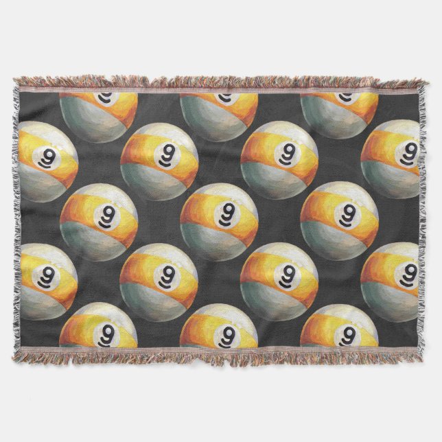 Målat 9 Boll Mönster Mysfilt (Framsidan)