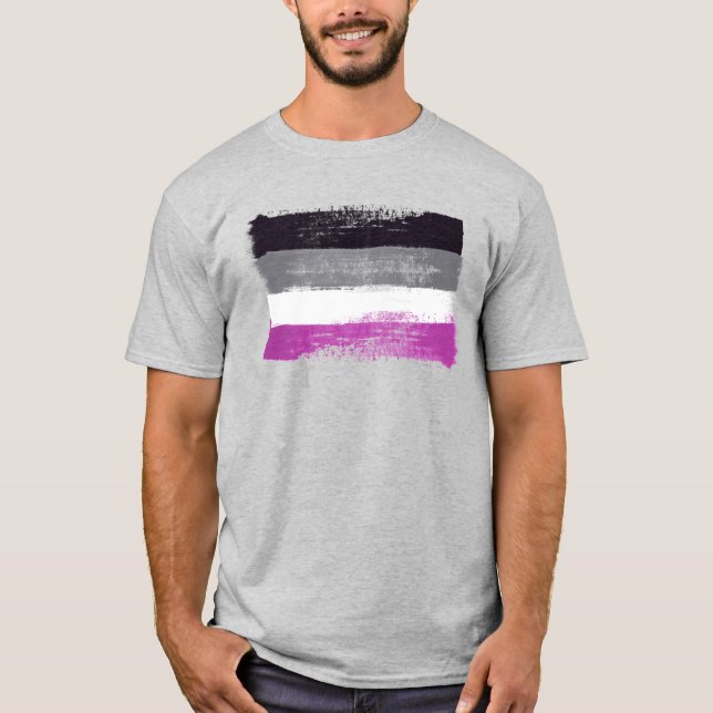 Målat Asexuellt Pride T-Shirt (Framsida)