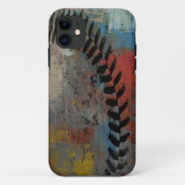 målat baseballfodral för iphone