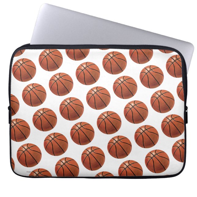Målat basketmönster laptop sleeve (Framsidan)