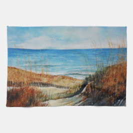 Målat Beach Sand Dunes Kitchen Towel Kökshandduk