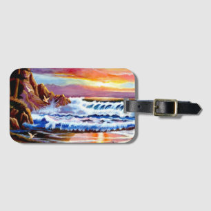 Målat Beach Sunrise Luggage Tag Bagagebricka