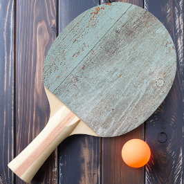 Målat Blått Trä Pingisracket