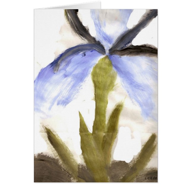 Målat blommakort hälsningskort (Framsidan)