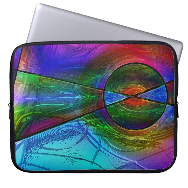 Målat glas 1 laptop fodral (Framsidan)