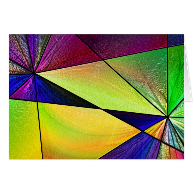 Målat glas 5 hälsningskort (Framsidan Horizontal)