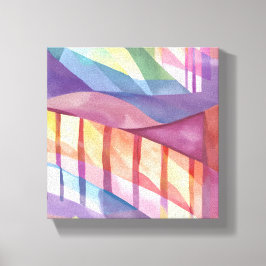 Målat glas | Abstrakt Colorful Contemporary Art Canvastryck