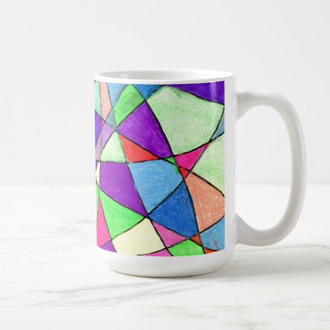 "Målat glas" Abstrakt design Mugg (Höger)