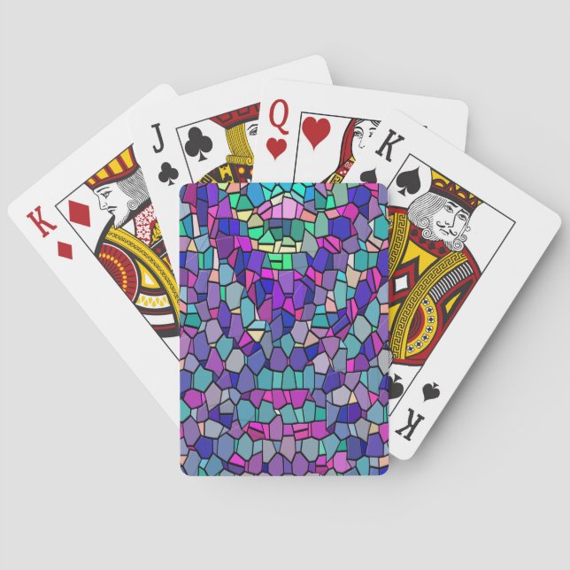 Målat glas.... casinokort (Baksidan)