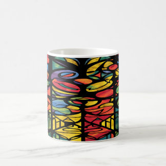 Målat glas kaffemugg