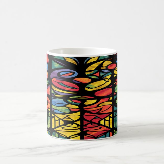 Målat glas kaffemugg (Center)