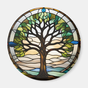 Målat glas magnet
