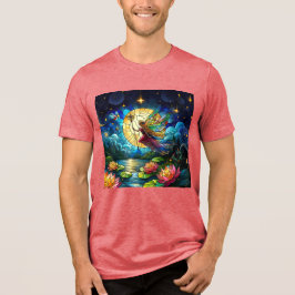 Målat Glas Månskens Flykt Älva T Shirt