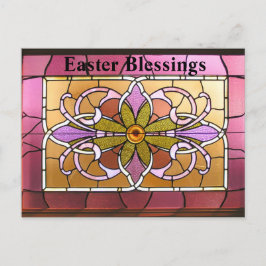 Målat glas. Påsk Blessings. Helg Vykort