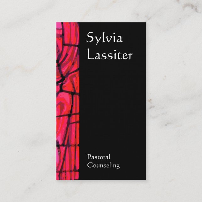 Målat glas visitkort (Framsida)