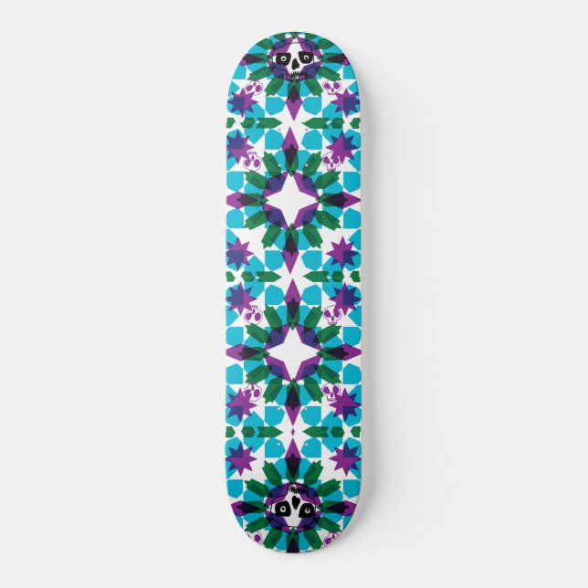 Målat glass av Keren Richter Skateboard Bräda 21,5 Cm (Framsida)