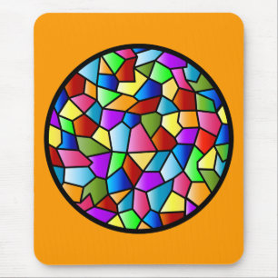 Målat glass cirklar Mousepad Musmatta