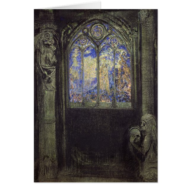 Målat glass Fönster, 1904 Hälsningskort (Framsidan)