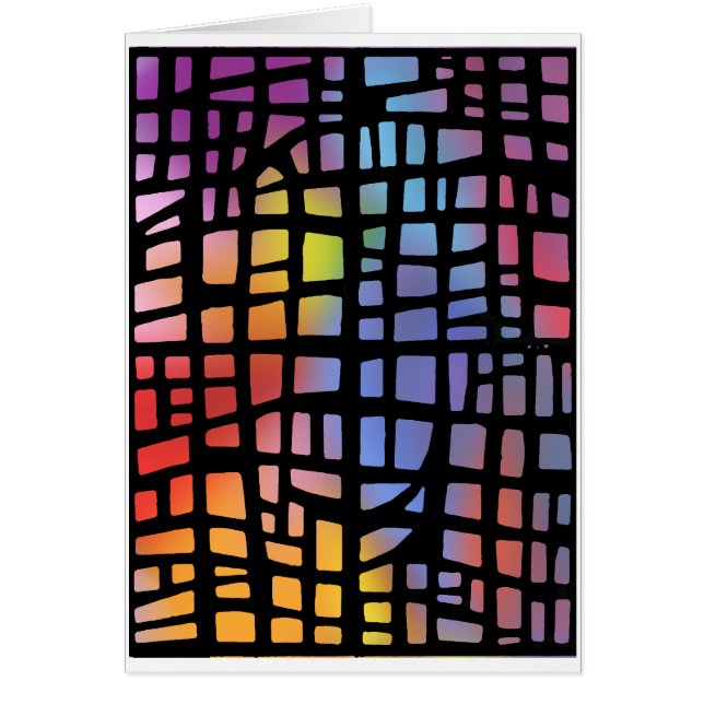 Målat glass: hälsningskort (Framsidan)