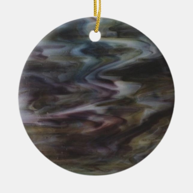 Målat glass julgransprydnad keramik (Framsidan)