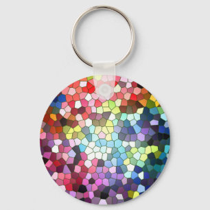 Målat glass Keychain Nyckelring