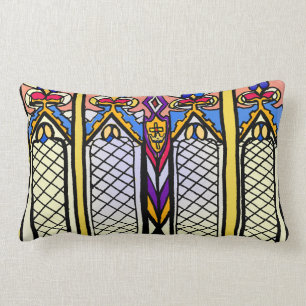 Målat glass kudder lumbarkudde