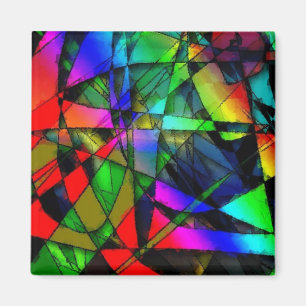 Målat glass magnet