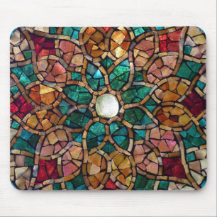 Målat glass mosaiska Mousepad "höststjärna ", Musmatta