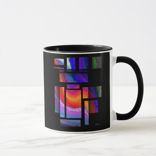 Målat glass mugg (Höger)