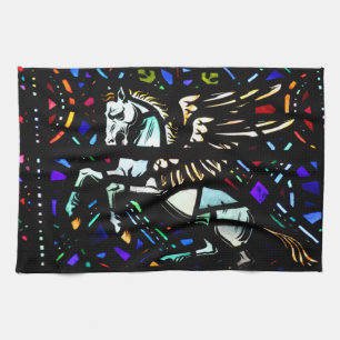 Målat glass Pegasus Kökshandduk