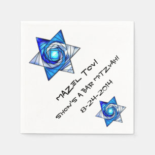 Målat glass (personifierade) Magen David, Pappersservett