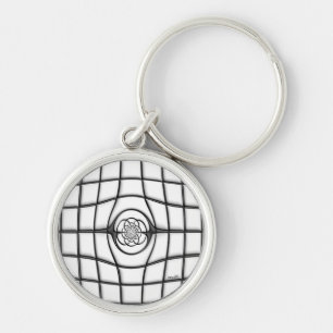 Målat glass (tända), Keychain (den nyckel- foben Rund Silverfärgad Nyckelring