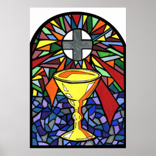 Målat glassbägarekonst poster