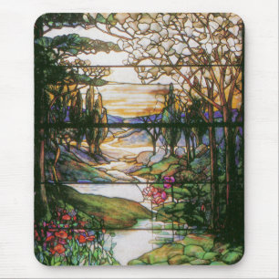 Målat glassblommigt Mousepad Musmatta