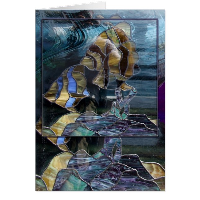 Målat glassfisk - enorma Zazzler Hälsningskort (Framsidan)